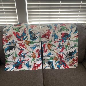 Pottery Barn Kids Superhero set of 2 pillow Covers Multicolor